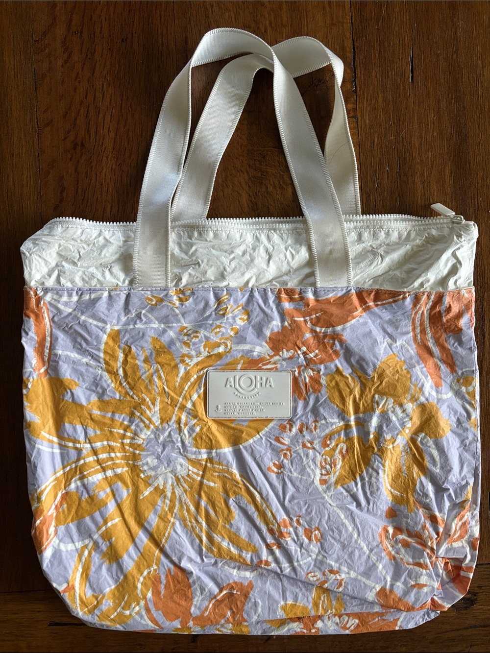 Aloha x The Girl in the water special edition Lavender Floral Print Tote Bag